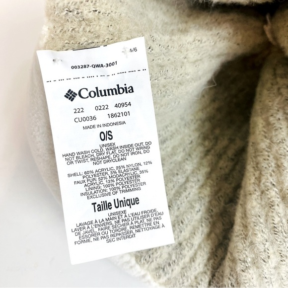 Columbia Winter Blue Pom Pom Beanie OS - Picture 5 of 6